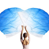 Silipull 2 Pcs Set 32 Praise Dance Worship Flags with Scalable Rod for Kids Children Semicircle Praise Church Flags for Worship 