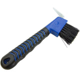 Intrepid International Rubber Handle Hoof Pick with Brush, Blue - The Ultimate Tool for Easy Horse Hoof Cleaning, Grooming, and 