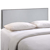 CasaFoyer Region Linen Fabric Upholstered Full Headboard | Spacious & Elegant Design | Nailhead Trim | Modern Decor | Fits Most Full Beds