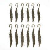 12pc Antique Tibetan Silver Carved Hook Bookmarks Handmade Office Stationery Gift