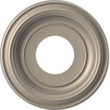 10OD x 3 1/2ID x 1 1/8P Traditional Thermoformed PVC Ceiling Medallion (Fits Canopies up to 5 1/2), Metallic Silver Metallic