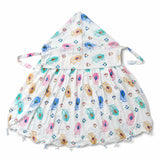 Dazvi White Printed Cotton Scarf For Women | Summer Sun Protection & Face Cover For Bike Riding/Driving | Multipurpose Head Wrap