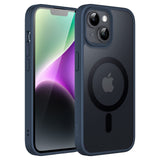 JETech Magnetic Case for iPhone 14 6.1-Inch Compatible with MagSafe, Translucent Matte Back Slim Shockproof Phone Cover (Storm B
