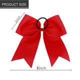 Hipcheer 20pcs 8 Large Cheer Bows for Girls, Hand-made Grosgrain Ribbon Hair Accessories for Teen Girls Softball Cheerleader S