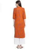 Gosriki Women'S Rayon Kurta (Kur190031-S_Small_Orange),Orange,,B07QDCNN8J