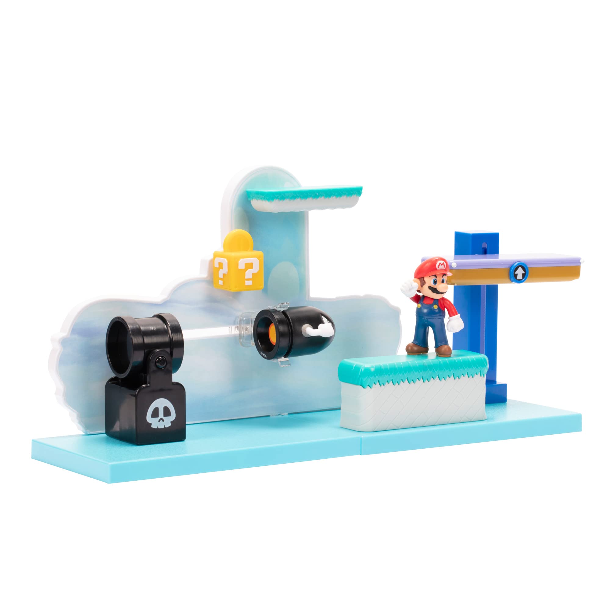 Super Mario Nintendo 2.5 Action Figure Switchback Hill Playset with 3 Interactive Interchangeable Pieces