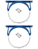 QWORK Steel Wall-Mounted Bracket for Cylinder, 2 Pack Gas Cylinder Bracket with Screws and Safety Chain Supported