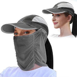 Jenibri 1Pack Sun Protection Cap With Face Mask And Scarf Full Coverage, Breathable, Lightweight, Adjustable Hat For Cycling, 