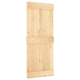 vidaXL Flat Door NARVIK 33.5 x 82.7 in Solid Pine Wood (Untreated)