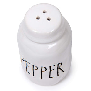 Luciano Housewares Salt and Pepper Shakers Set, Novelty Ceramic Shakers, Modern Farmhouse-Design Kitchen Decor and Accessories,