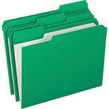Pendaflex Color File Folders with Interior Grid, Letter Size, Bright Green, 1/3 Cut, 100/BX (R152 1/3 BGR)
