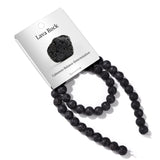 Risyfjew 50PCS 8mm Natural Lava Rock Beads Gemstone Round Loose Beads for Jewelry Making Chakra Crystal Stone Beads for Bracelet