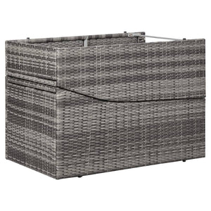 Vidaxl Poly Rattan Sunbed With Adjustable Backrest And Cushion, Gray - Durable, Weather-Resistant Outdoor Furniture For Patio, Poolside, Balcony, Camping Site