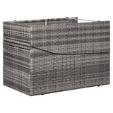 Vidaxl Poly Rattan Sunbed With Adjustable Backrest And Cushion, Gray - Durable, Weather-Resistant Outdoor Furniture For Patio, Poolside, Balcony, Camping Site