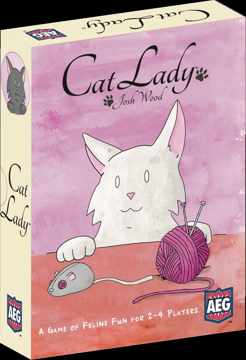 Aeg Cat Lady - Original Card Game, Collect And Rescue Cats And Strays, Family Fun, Cute Art, 2 To 4 Players, 30 Minute Play Time