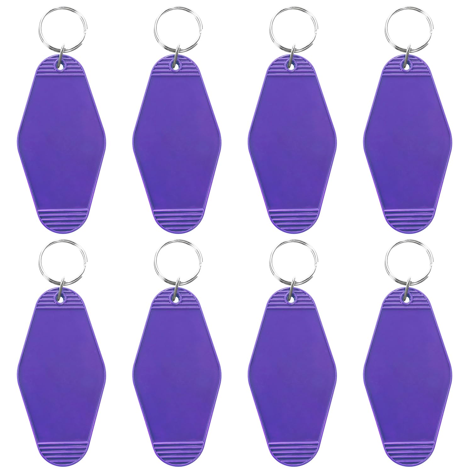 PPhtony 8PCS Motel Keychain Blank Hotel Key Tags Holder for Bagpacks Car Keys Resin Vinyl Printing Engraving DIY Crafts Gifts (P