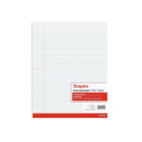 Staples 439497 Heavyweight College Ruled Filler Paper 8.5-Inch x 11-Inch 50 Sh./PK (22643)