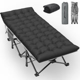 Slendor XXL Camping Cot, Extra Wide Sleeping Cot for Adults, 79 L x 32 W x 19 H Camping Bed with Mattress, Pillow, Carry Bag, Ou