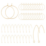 SUNNYCLUE 1 Box 40Pcs 20 Pairs 18K Gold Plated Earring Hooks for Jewelry Making Ear Wires Brass Earring Hooks and Hoop Earrings 