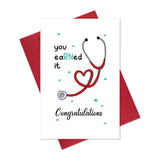 Ogeby Cute Nurse Graduation Card Gifts, Lovely RN Graduation Greeting Card, You Earned It Congratulations Card Gift for New Nurs