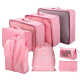 Drehotry8 Pcs Travel Organizer Pouch Packing Cubes For Travel Clothes Space Savers Bags Cosmetics/Underwear/Socks/Shoes Toiletry
