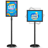 Relx Sign Holder Stand 11*17 inches - Adjustable Floor Standing Sign Holder - Signage Stand with Snap-Open Frame Display for Mal