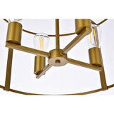Living District Indoor Modern Home Decorative Bright Ceiling Agnys 4 Lights Pendant In Brass