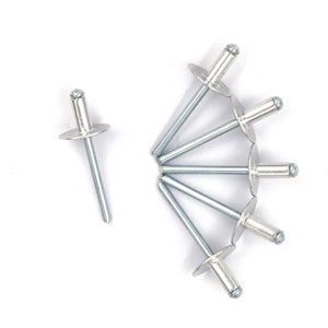 ALLOYPRO 60 pcs Large flange blind rivets, Aluminum,Flange Diameter 5/8 (16 mm),Pop Rivets Assortment Kit Blind Rivet by Bolt 