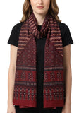 Drape Essence Traditional Ajrakh Handblock Printed Cotton Rayon Stole/Scarf For Women | Women Stole For Summer | Ideal For Casua