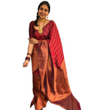 Sugathari Maroon Womens Kanchipuram Art Silk Saree With Blouse Piece (KANCHIPURAM 2007 MAROON)