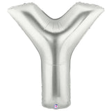 Shindigz 40 Inch Megaloon Silver Letter Y Balloons Wholesale