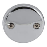 EZFLO TwoHole Bathtub Overflow Face Plate with Brass Screws, Chrome, 35245