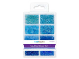 Multicraft Imports Glass Bead Kit, 45g, Rocailles/Seed/Bugles, The Blues
