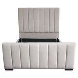 Diamond Sofa Tufted Queen Bed in Light Gray
