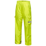 BASSDASH Complete Mens Breathable Waterproof Rain Pant Lightweight Over Pant with 1/2 Zip Legs for Fishing Kayaking Hiking Fluor
