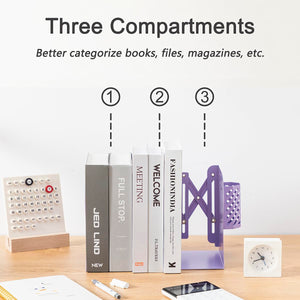 Kingsmile Bookends, Book Ends, Metal Book Ends for Shelves, Book Stopper for Heavy Books, Book Ends to Hold Books for Kids Room,