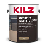 KILZ Decorative Concrete Coating, Interior/Exterior, Slip Resistant, Tan, 1 Gallon