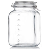 Folinstall 1 Gallon Glass Jar with Airtight Lid, 4.3 Wide Mouth Mason Jars