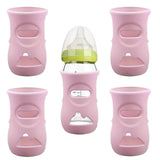 QinSuiKai 4 Pack Silicone Sleeves for Avent Natural Glass Baby Bottles, Anti Breakage Baby Bottle Holder, Compatible with Philip