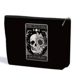 Goth Gifts Funny Skeleton Skull Makeup Bag, Goth Accessories Spooky Gifts Motivational Gothic Cosmetic Bag, Witch Stuff Witchy G