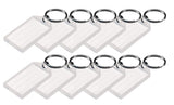 Lucky Line Key Tag with Flap,Split Ring & Paper Insert for Labeling, Key Organization & Identification, 10Pack, Clear (6051010)