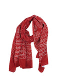 Rai Sahab Women Scarf Red Batik Print
