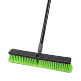 18 Indoor Shop and Garage Push Boom with Soft Bristles, Heavy Duty Brush Broom with 59 Long Handle for Commercial & Reside