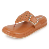 Ortho Joy Doctor Fancy Slipper For Women || Orthopedic Women'S Fancy Slipper/Sandal For Women,Tan,6,B0CQJPNGJJ