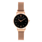 Joker & Witch Women Lexi 30Mm Black Dial 12Mm Rose Gold Stainless Steel Watch