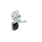 Triton Products 51013 LocHook 1/2Inch Single Rod 30Degree Bend 3/16Inch Diameter Zinc Plated Steel Pegboard Hook for LocBoard