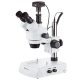 AmScope 3.5X-45X Trinocular Stereo Zoom Microscope with Dual Halogen Lights with 10MP USB3 Camera