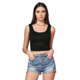 Toplot Women'S Solid Ribbed Round Neck Sleeveless Slim Fit Tank Top (Tank-Top-5069-Black-M),Black,,B0BS3G4F27