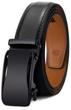 Mens Ratchet Belt,Bulliant Leather Adjustable Slide Belt For Mens Dress Casual Pant 1 3/8,Size Adjustable