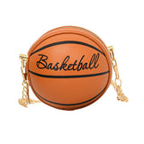 Merishopp Basketball Shaped Purse Casual Mini Round Ball Bag For Street Work Commuting Brown| Premium | Waterproof | Travel Frie